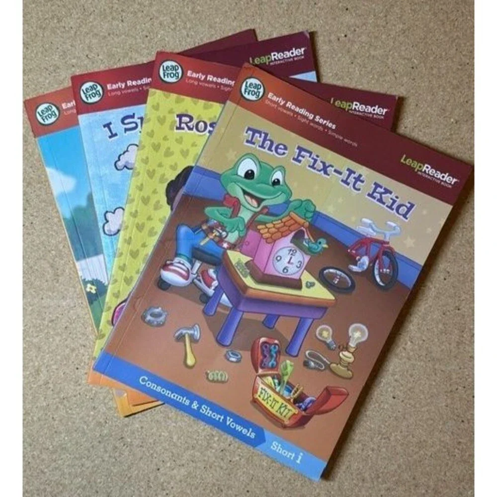 LeapFrog LeapReader Early Reading Series Lot of 4 Books Phonics Long Vowels
